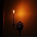 BOOMLATU Cast Iron Set of 2 Wall Mounted Candle Sconces Holders,Shabby Chic Hanging Candle Holder for Wall, Home Wall Art for Living Room Fireplace Yard Pathway
