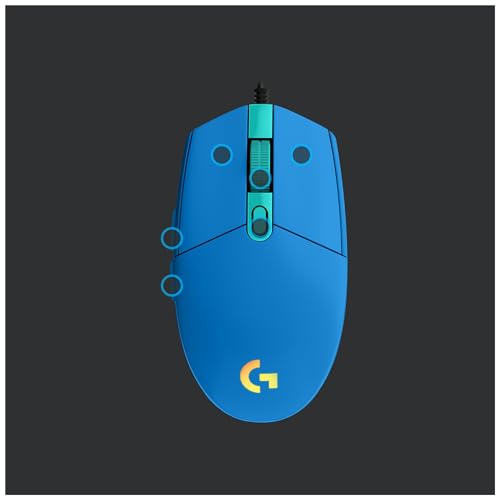 Image of Logitech G203 Prodigy Wired Gaming Mouse, 8,000 DPI, RGB, Lightweight, 6 Programmable Buttons, On-Board Memory, Compatible with PC /Mac - Blue
