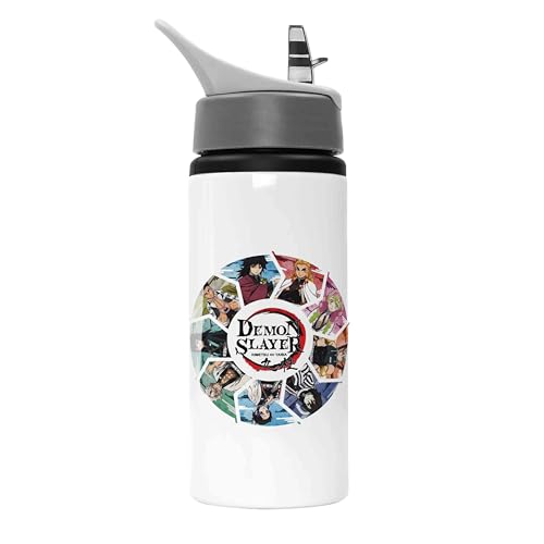 Image of Demon Slayer Printed Sipper Water Bottle Aluminium Sublimation Bottle with Leak-Proof Cap Lightweight & Durable Stylish Bottle for School Gym Travel & Sports Use (DS-6-750 ml)