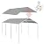 Thanaddo 10 x 20 Ft Carport Replacement Canopy Cover Garage Top Tent Shelter Tarp with Free 44 Ball Bungee Cords,Grey(Only Cover, Frame Not Include)