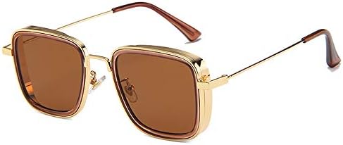FSIGOM Kabir Singh Shades Square Metal Frame Classic Sunglasses,Steam Punk Square Men's and Women's Glasses