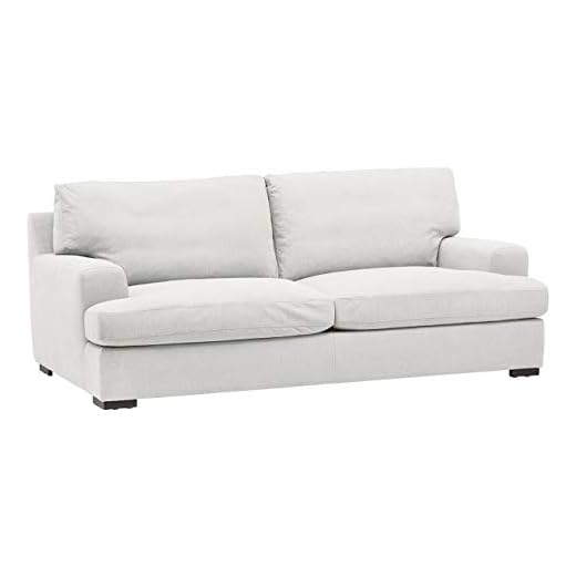 Amazon Brand – Stone & Beam Lauren Down-Filled Oversized Sofa Couch, 89"W, Pearl