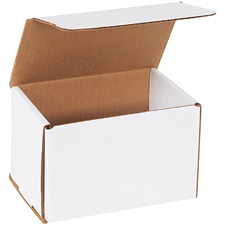 Valuemailers V644 White Shipping Boxes 6X4X4 Heavy Duty, Lightweight, 6"L X 4"W X 4"H Foldable Corrugated Cardboard Mailer Boxes cover