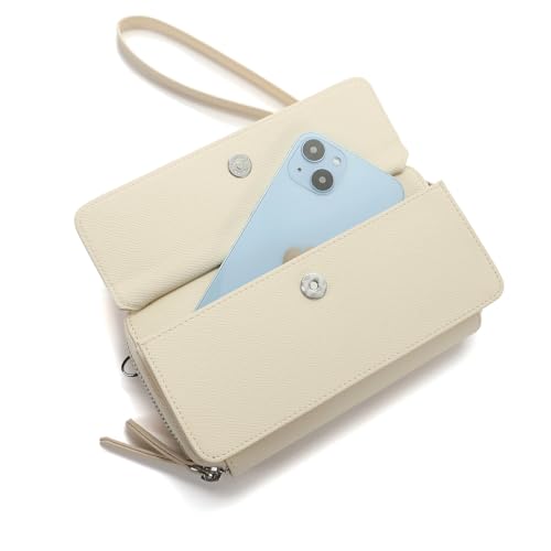 Image of Lanyani RFID Crossbody Wallet Wristlet Purse with Phone Pocket For Women Vegan Leather