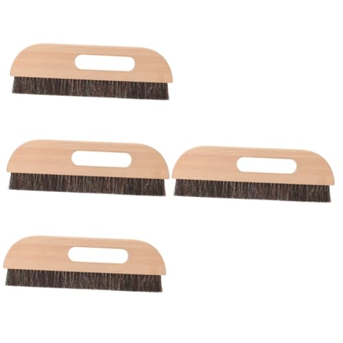 Mipcase 4 Pièces Brosse à Tapisser à Poils Longs Outil pour Application de Colle à Peint Brosse de Marouflage pour Murs Surfaces