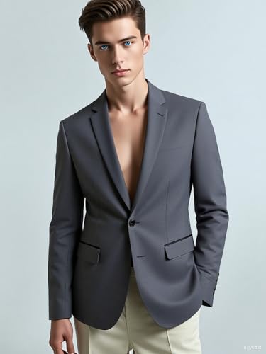 VENNYNG Men's Formal Slim Fit Tuxedo Jacket Shawl Lapel Male Groom Wedding Blazers Dress Coat3