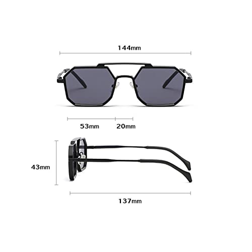 COTIA Punk Sunglasses Men Women Small Vintage Irregular Polygon Sun Glasses UV4004