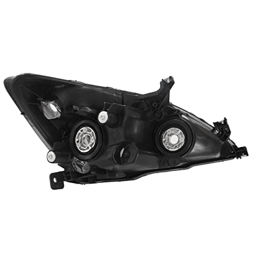 Matmacro Halogen Projector Headlight Assembly For Honda Accord Driver And Passenger Side Headlamps 2003 2004 2005 2006 2007 (Chrome Housing Clear Lens) #TOP1