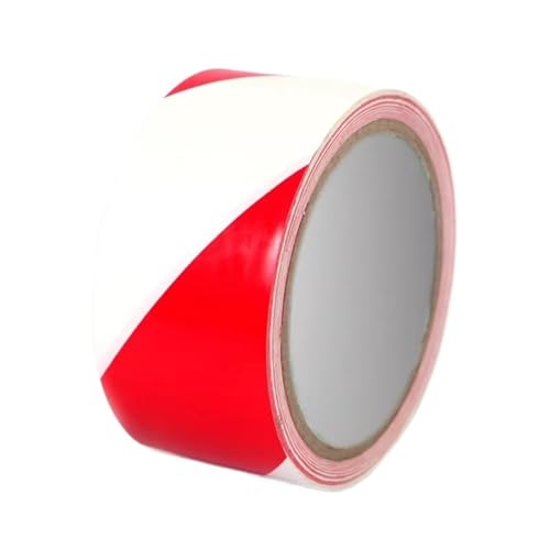 Cinta de señalización de PVC roja para marcaje de suelo y barrera 33m x 48mm