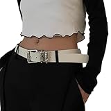 Ceinture fine avec boucle de sculpture cool