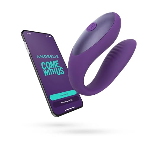 AMORELIE Joy – App-gesteuerter C-Shape Vibrator Salsa - Lila | Wasserdicht Wiederaufladbar aus Silikon & ABS