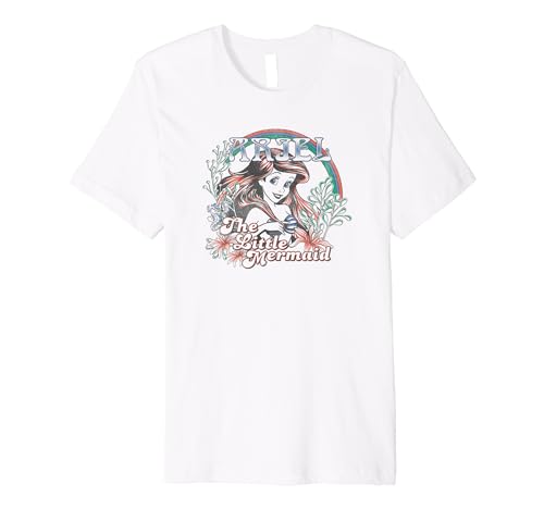 T-shirt Ariel Disney Premium avec impression affiche vintage des années 70