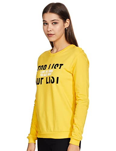 Image of Max Cotton Women Printed Round Neck Hooded Sweatshirt