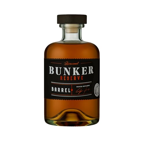 Bunker Distillery - Ginebra Premium Bunker Barrel - Botella 70 cl - Envejecida en Barrica de Roble - Elaboración Artesanal - Sin Gluten - Ingredientes 100% Naturales