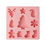 Tyinerc Weihnachts-Bonbonformen aus Silikon, 10 Mulden, Schokoladenformen | für Dessertliebhaber, Partyorganisatoren, Küchenanfänger und