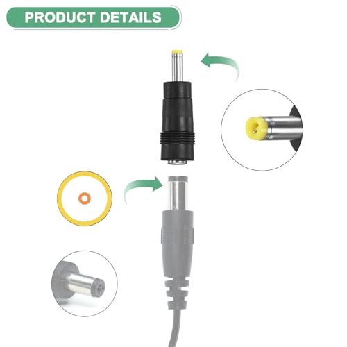 M METERXITY Adaptador DC Power 5.5x2.1mm Hembra a 4.0x1.7mm Macho 5 Piezas miniatura 2