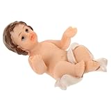 PRETYZOOM Jesuskind Figur aus Kunstharz für Religiöse Dekoration Tisch und Bürowanddeko Detailreiche Christuskind-skulptur für Zuhause und Souvenirgeschäft