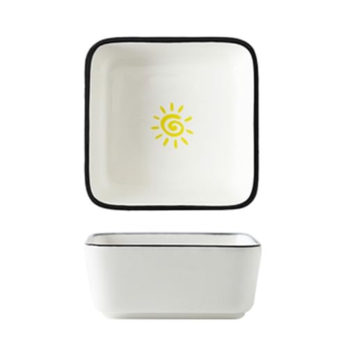 Piatti da Dessert Ciotola in Ceramica per Immersione Ciotola per Salsa Piatto per condimento Stoviglie per Snack Piatto per Immersione di Frutta Piatto da Dessert (C)