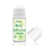 60ml Colle pour Peau, Colle Peau Vetement, c olle Corporelle à Bille, c olle pour P eau en roll-on, Fixation Ferme, Séchage Rapide, Adhésif Transparent Invisible, Pour La P eau Et Les VêTements