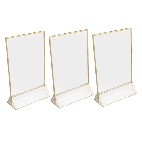 Porte-affiche de table en acrylique double face pour menus de restaurant et bureaux