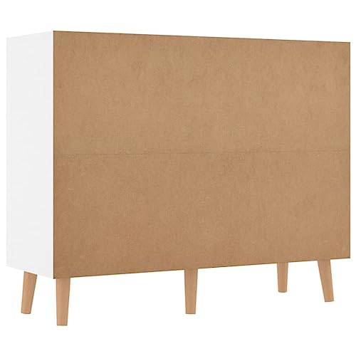 DCRAF High Gloss White Sideboard Furniture Set - Engineered Wood 90x30x72 cm for Modern Interiors - Image 6