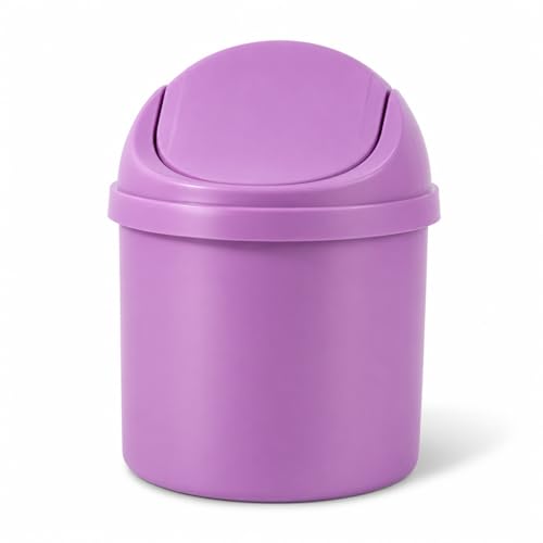 Mini caneca de basura con tapa para escritorio