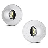 VIPMOTOZ Pure White SMD LED Chrome License Plate Light Tag Lamp Assembly Replacement For Ford F150 F250 F350 Super Duty Ranger Pickup Truck Explorer Bronco Excursion Expedition