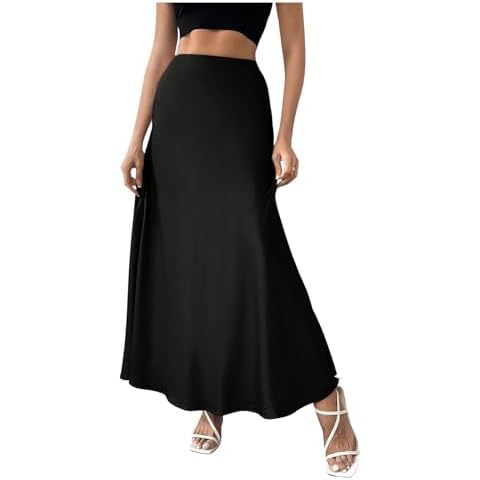 GORGLITTER Women's Elegant High Waisted Maxi Skirt Cover
