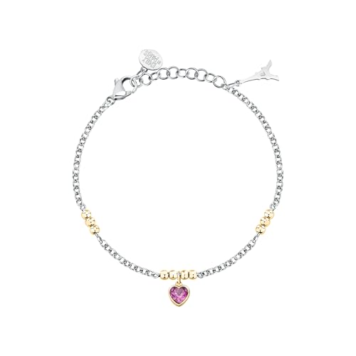 Morellato Bracciale Donna in Acciaio con Cuore, Collezione TALISMANI Emily in Paris, Regalo Amica