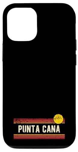 Carcasa para iPhone 14 Pro Punta Cana Retro Vintage Estilo Desgastado Sunset Design