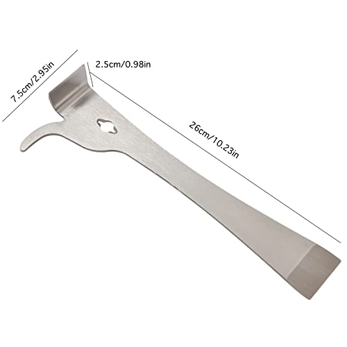 DEEPBANG Stainless Steel Multifunctional Beekeeping Tool - Thumb Bee Honey Knife and Hive Scraper fo