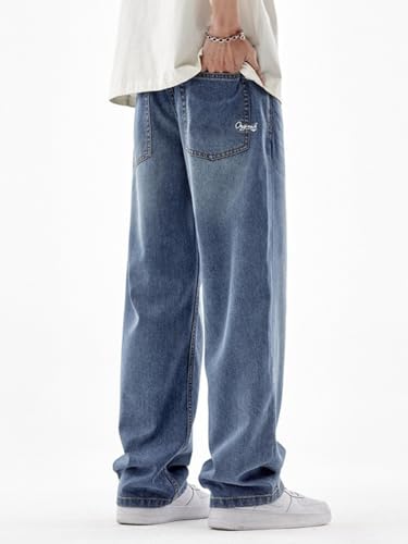 Jeans Pants Trousers Denim Summer Tencel Straight High Street Cowboy Floor Loose and Comfortable Lyocell Premium Casual4