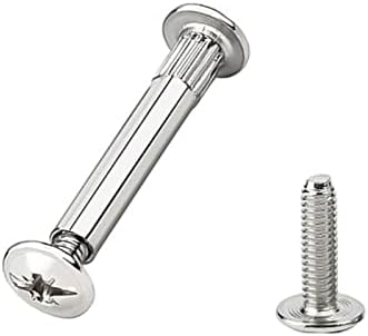 20 Pieces Connecting Screws Bolts M4 Metal Furniture Connectors Screws for Furniture Frames Cupboard Wood Boards Connecting Screws