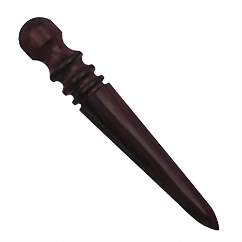 1PCS Sandalwood Wood Leather Edge Burnisher Tool for Burnishing Leather Projects (4 Grooves)