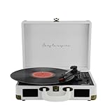 PRIXTON Tocadiscos de Vinilo Vintage VC400, Color Blanco