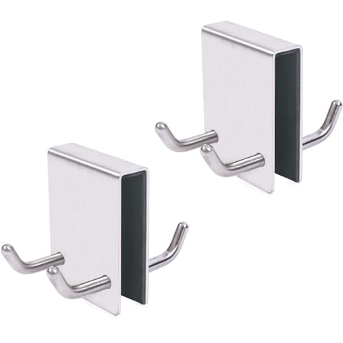 Recopilación de Puertas de Vidrio para Baños en Home Depot para comprar online. 49 Gancho de Acero Inoxidable, 2 Paquetes Ganchos de Baño, Ganchos de Toalla Laterales Dobles para Puerta de Ducha de Vidrio Sin Marco, Ganchos para Puerta de Ducha para Esponja,...