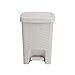Mind Reader SQUP-IVO Step Trash Can, Wastebasket, Bathroom Garbage, Home, Hotel, Office, Ivory Square Bin
