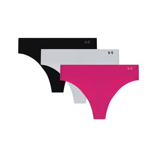 Image of Under Armour Women's 3-pack Pure Stretch No Show Thong Underwear, All-day Comfort & Ultra-soft Fit