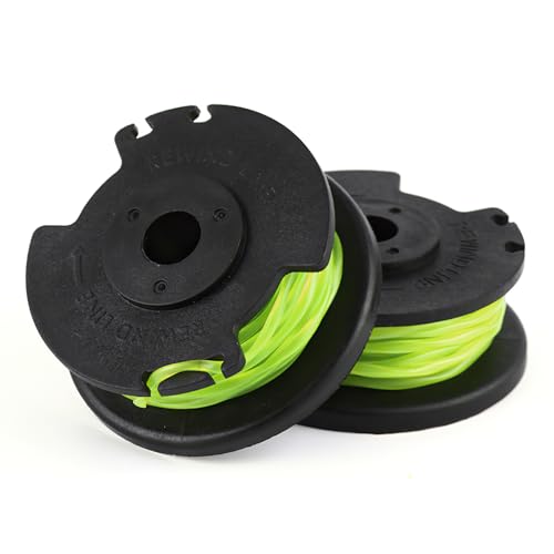 2Pcs Trimmer Spool Lines, Grass Trimmer Spools, Replacement Spool Line for Ryobi, RAC143,RLT36B33,RY36LT33A-0,RLT36C3325,36V Cordless Trimmers, Weed Eater String Auto-Feed Grass Lawn Mower Spools
