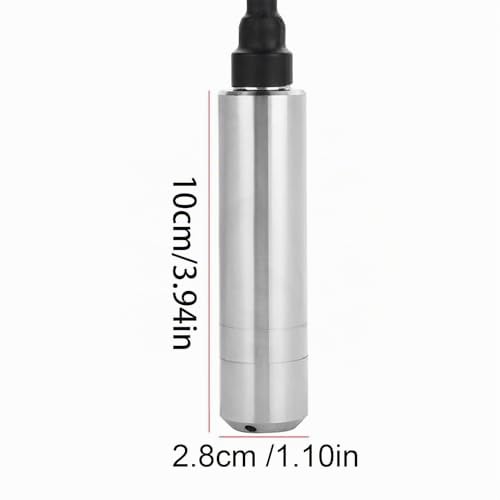 Fafeicy Flüssigkeitsstandsensor, 4-20mA, DC24V, Edelstahl, 0-5m Erfassungsbereich, 6m Kabellänge, 10x2,8cm
