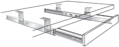 Knape & Vogt Kv8250 P18 18 in. Variable Height Pencil Drawer Slide - Anochrome