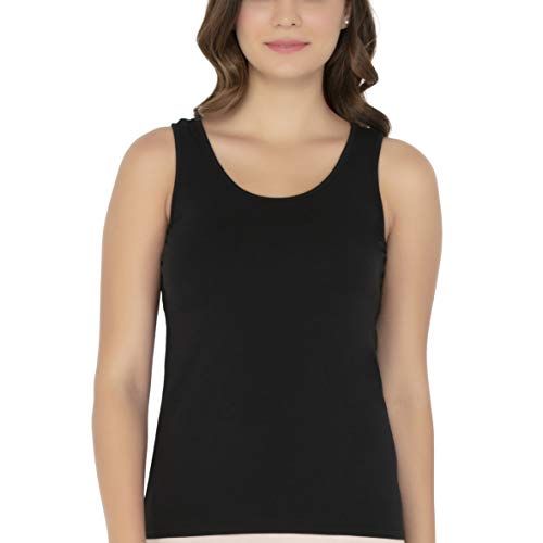 Image of Amante Solid Round Neck Sleeveless Tank Top