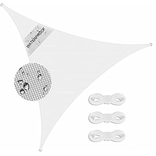 Swociro Voile d'ombrage imperméable - 95 % UV - Triangle - Coupe-vent - Distributeur d'ombres - Pour jardin, terrasse, balcon et camping Cover