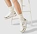 LUCKY STEP Women's Lace Up Fashion Casual Sneakers Low Top Walking Shoes Platform Comfort Non Slip Tennis Shoes(10 M US White Gold)