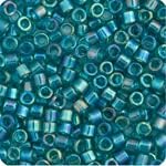 Miyuki Delica 11/0 - Teal Caribbean Transparent AB DB1248 - 250gms Bag of Japanese Glass Beads Bulk Bag of Japanese Glass Beads