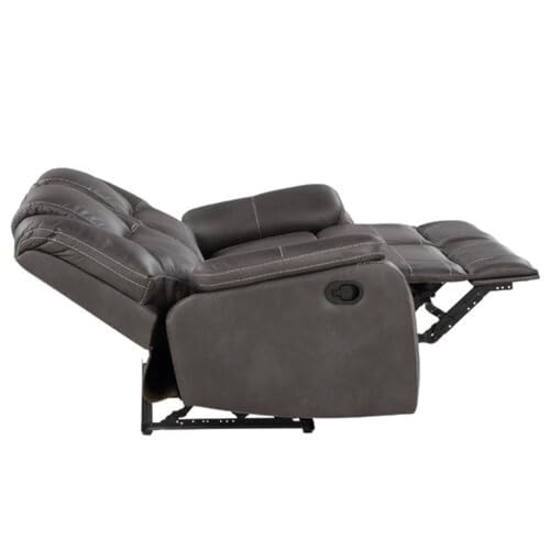 Image of Torque - Alfex 1 Seater Leatherette Manual Recliner | Recliner Sofa /Chair for Living Room, Bedroom, Office | 1 Year Warranty - Grey