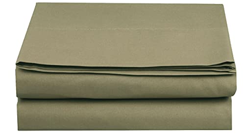 Elegant Comfort Premium Hotel Quality 1-Piece Flat Sheet, Luxury & Softest 1500 Thread Count Egyptian Quality Bedding Flat Sheet, Wrinkle, Stain and Fade Resistant, Full, Sage