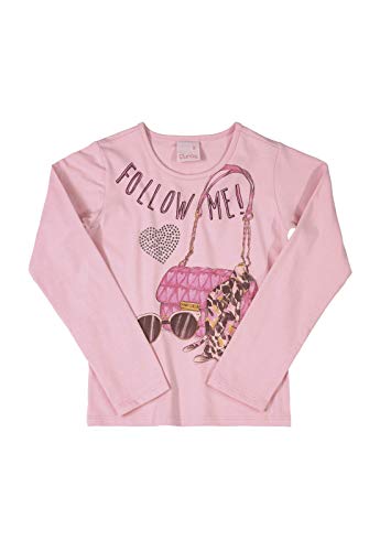 Blusa Infantil Manga Longa Meninas Quimby, Rosa, 04