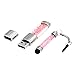 USB Flash Drives Cute 32GB Memory Stick USB 3.0, Marceloant Crystal Cute Stick Shape Flash Drive External Storage Flash Memory Pen Drive with Free Touch Pen (Sakura Pink-32G)