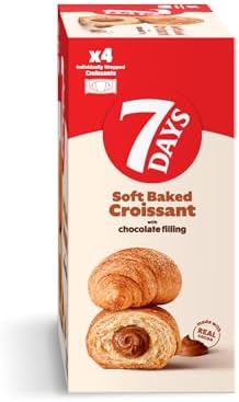 7Days Soft Croissant Multipacks (16 Pack), Chocolate, 4 Boxes, Non-GMO Breakfast Pastry (2.12oz, Pack of 16)